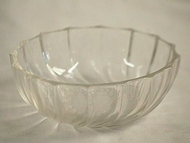 Clear Candy Nut Dish Bowl Press Glass Spiral Designs Unknown Maker Vintage MCM - £10.26 GBP