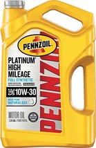 Pennzoil Platinum High Mileage Full Synthetic 10W-30 Motor Oil for Vehicles Over - £35.65 GBP