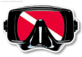 Scuba Flag Diver Mask Diving Diver Down Flag Car Truck Vinyl Sticker Dec... - £3.53 GBP