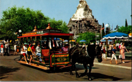 Vtg Postcard, Disneyland, Horse-Drawn Streetcar, Main Street USA, Magic ... - $6.79