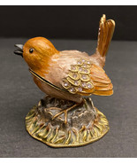 Jeweled Wren Trinket Box, Enameled Hinged Box, approx 3.5&quot; H x 2.5&quot; W x ... - $560.66 MXN