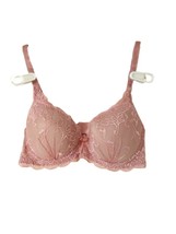 Mamia dark pink lace push up bra 34 C - £15.56 GBP