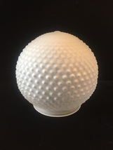 Vintage Art Deco frosted glass hobnail ceiling bulb fixture cover