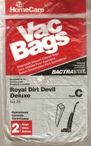 Royal Dirt Devil Deluxe Type C Vacuum Bags Home Care Vac 2 Pack No 28 - £8.17 GBP