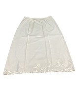 Odette Barsa Cream Colored Slip With Embroidered Mushrooms Accents - Medium - €12,67 EUR