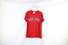 Majestic Mens Small Dustin Pedroia Boston Red Sox Baseball Short Sleeve T-Shirt - £23.42 GBP