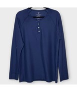 MACK WELDON navy waffle knit thermal Henley shirt size XXL soft modal blend - $46.32 CAD