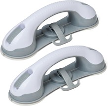 2 Pack Upgraded Shower Handle With 3 Suction Cup, Grab Bars For Bathtubs... - £34.55 GBP