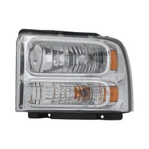 Headlight For 2004-2007 Ford F-250 Driver Side Chrome Housing With Clear Lens - £88.56 GBP