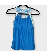 IVIVVA Lululemon dual layered blue tank built in shelf bra girls size 12 - $29.11 CAD