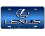 Lexus Logo Inspired Art on Blue FLAT Aluminum Novelty Auto Car License T... - $17.99