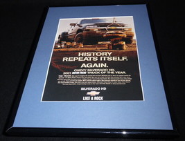 2001 Chevrolet Silverado Framed 11x14 ORIGINAL Vintage Advertisement - £27.68 GBP