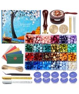 Wax Seal Kit With Gift Box, 624 Pcs Wax Seal Beads With 2 Pcs Wax Seal S... - £29.89 GBP