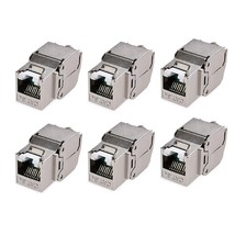 Cable Matters UL Listed 6-Pack RJ45 Shielded Keystone Jack with Integrated Shu - £37.97 GBP