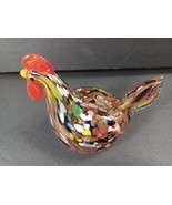 Vintage Murano Art Glass Blown Rooster Chicken Paperweight - Adventurine... - $79.70 CAD