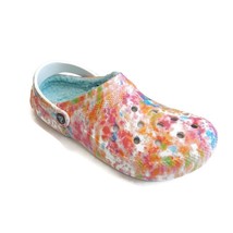 Crocs Mens 9 Womens 11 Classic Lined Tie Dye Slip On Clog Shoes Sandals - £44.80 GBP