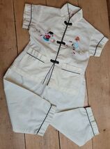 Vintage Plum Blossoms Size 2T Asian Chinese Embroidered Child’s Kimono 2... - $35.29