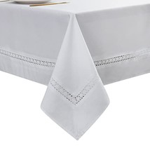 Heavy Duty Fabric Tablecloth With White Lace-Waterproof/Wrinkle Free/Sta... - $45.99