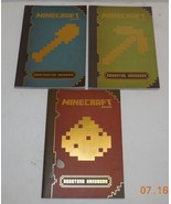 Lot of 3 Mojang Minecraft Paperback Books Redstone Construction Essential - €12,79 EUR