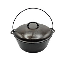 Vintage Griswold Erie #10 Cast Iron Dutch Oven with Lid and Handle Rare ... - $429.99