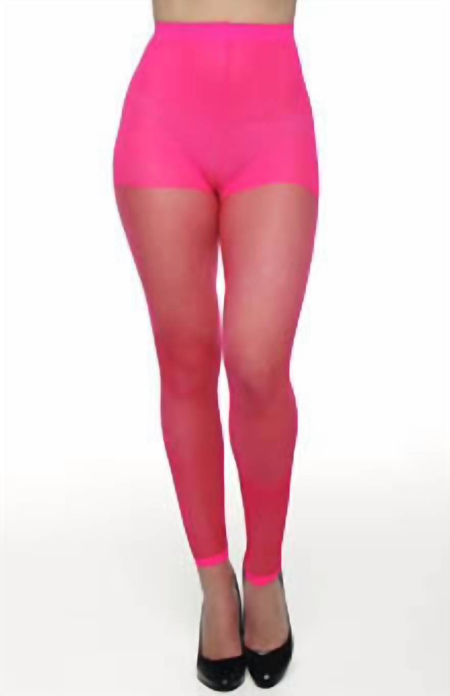 Hue sheer footless tight in Fuchsia - $27.00