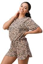 Leopard Lounge Wear Set PJ Pajama Set - £29.96 GBP