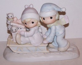 1983 JONATHAN DAVID PRECIOUS MOMENTS E-0501 SHARING OUR SEASON TOGETHER ... - $44.69 CAD