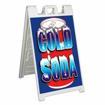 Cold Soda Signicade 24x36 Aframe Sidewalk Sign Banner Decal Drinks Beverages - $42.70+