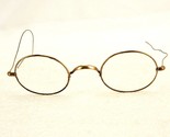 Antique/Vintage Reading Glasses, Brass Frame, Oval Lenses, Wire Temples - $29.35