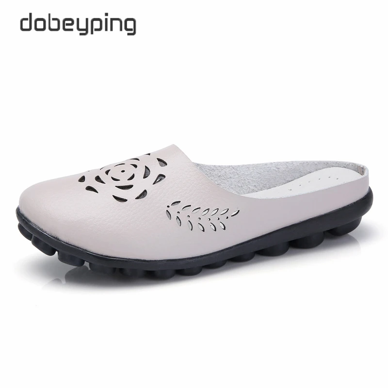 dobeyping  Summer Shoes Woman Leather Flats Women Cut Outs Women&#39;s Loafers Femal - £55.47 GBP