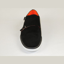 Men Tayno Dressy Casual Soft Suede Comfortable Double Buckle #Freshman Black image 3