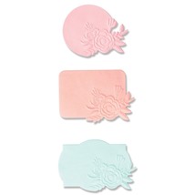 Sizzix Switchlits Embossing Folder By Kath Breen Floral Label - £23.69 GBP