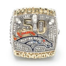Nfl 2015 Denver Broncos Super Bowl 50 World Championship Ring Replica - $24.99