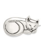 Sterling Silver Sleeping Cat Pin - €96,95 EUR