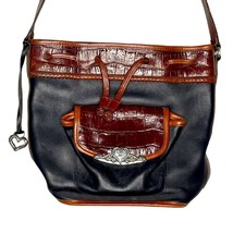 Brighton Bucket Bag Women&#39;s Black Brown 1996 Vintage  - $418.80 MXN