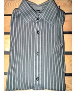 Adolfo Striped Black Dress Shirt (Pre-Owned/15 32/33) - €10,19 EUR