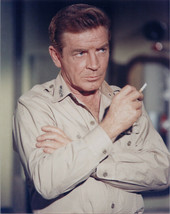 Richard Basehart as Admiral Nelson smokes cigarette Voyage to Bottom of Sea 8x10 - £7.42 GBP