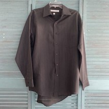 Edition By Van Heusen Button Up Shirt ~ Sz 16 32/33 ~ Gray  ~ Long Sleeve - $22.49