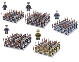 WW2 German Japan Italy United Fascist Union Army Set Custom Minifigures Lot Toys - £22.12 GBP