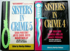 Lot 2 Marilyn Wallace Sisters In Crime #4-5 Hc Bce Oates~Hager~Kraft~Hall~Muller - £7.94 GBP