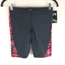 TYR Mens Labyrinth Jammer Swimwear Bottom Shorts Drawstring Red Pink Bla... - £18.90 GBP