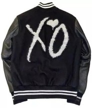 DSHARKS XO Black Wool Varsity Jacket with Leather Sleeves & Chenille Bac... - $150.00+ DSHARKS XO Black Wool Varsity Jacket with Leather Sleeves & Chenille Bac... - $150.00+