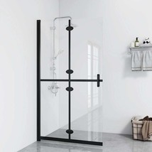 vidaXL Foldable Walk-in Shower Wall Transparent ESG Glass 47.2&quot;x74.8&quot; - $551.82 CAD