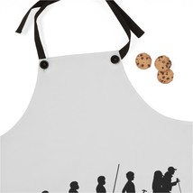 Poly Twill Cooking Apron With Evolution Silhouette - Adult Unisex Graphi... - £28.81 GBP