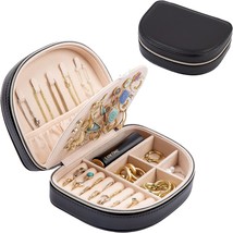 Procase Travel Size Jewelry Box, Small Portable Seashell-Shaped Jewelry, Black - £23.85 GBP