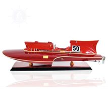 Old Modern Handicrafts Ferrari Hydroplane Wooden Model - Medium - Painted in Red - £493.19 GBP