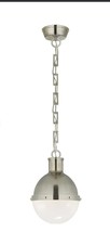 Visual Comfort Hicks Large Pendant 5063AN-WG Antique Nickel With White G... - $6,585.87 MXN