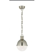 Visual Comfort Hicks Large Pendant 5063AN-WG Antique Nickel With White G... - $475.40 CAD