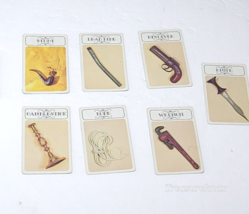 Vintage 1972 Clue Board Game Replacement Card Set of 7 Weapon cards - £2.35 GBP