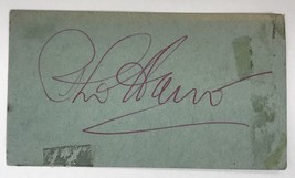 Phil Harris (d. 1995) Signed Autographed Vintage 2x4 Ontra Cafeteria Ticket - £16.17 GBP